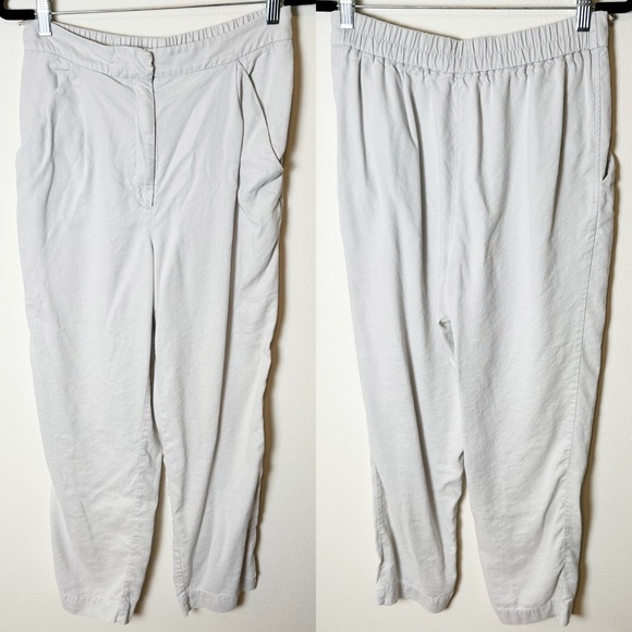 Wilfred Aritzia Sparks Pant Trouser Linen Blend Grey 10 - Picture 1 of 6